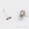 SPIDERWEB COFFIN 316L SURGICAL STEEL L-SHAPE NOSE RING
